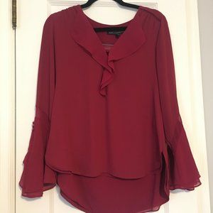 White House Black Market Women's Pink Blouse, Sz 2